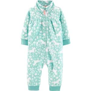 Carter’s Baby Girl Unicorn Zip-Up Fleece Jumpsuit Coveralls NWT SZ 6 Months